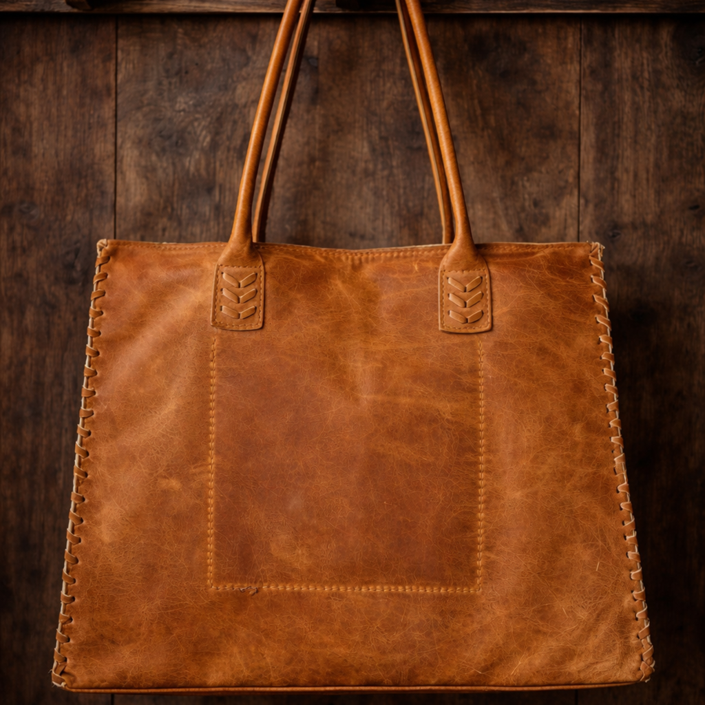 Cartera Allegra camel rústico