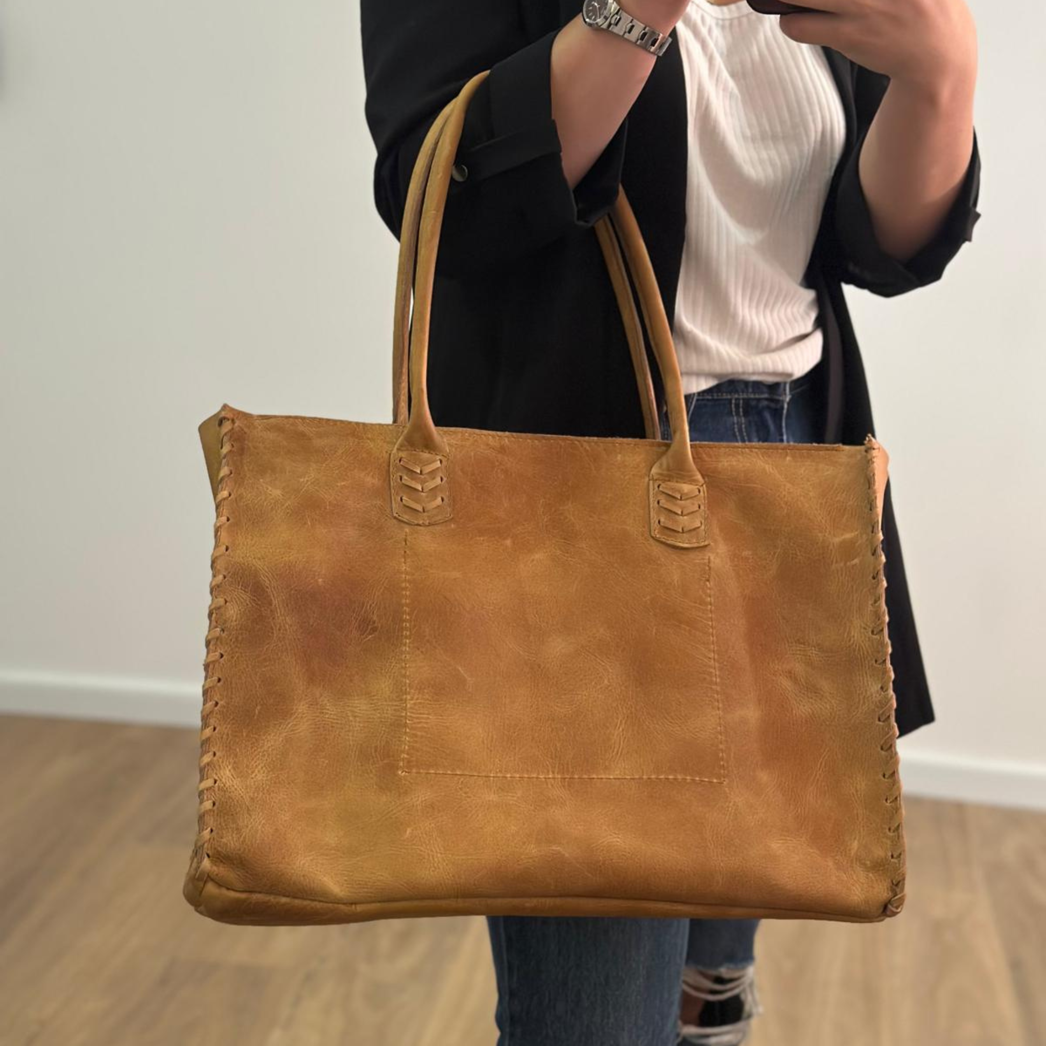 Cartera Allegra camel