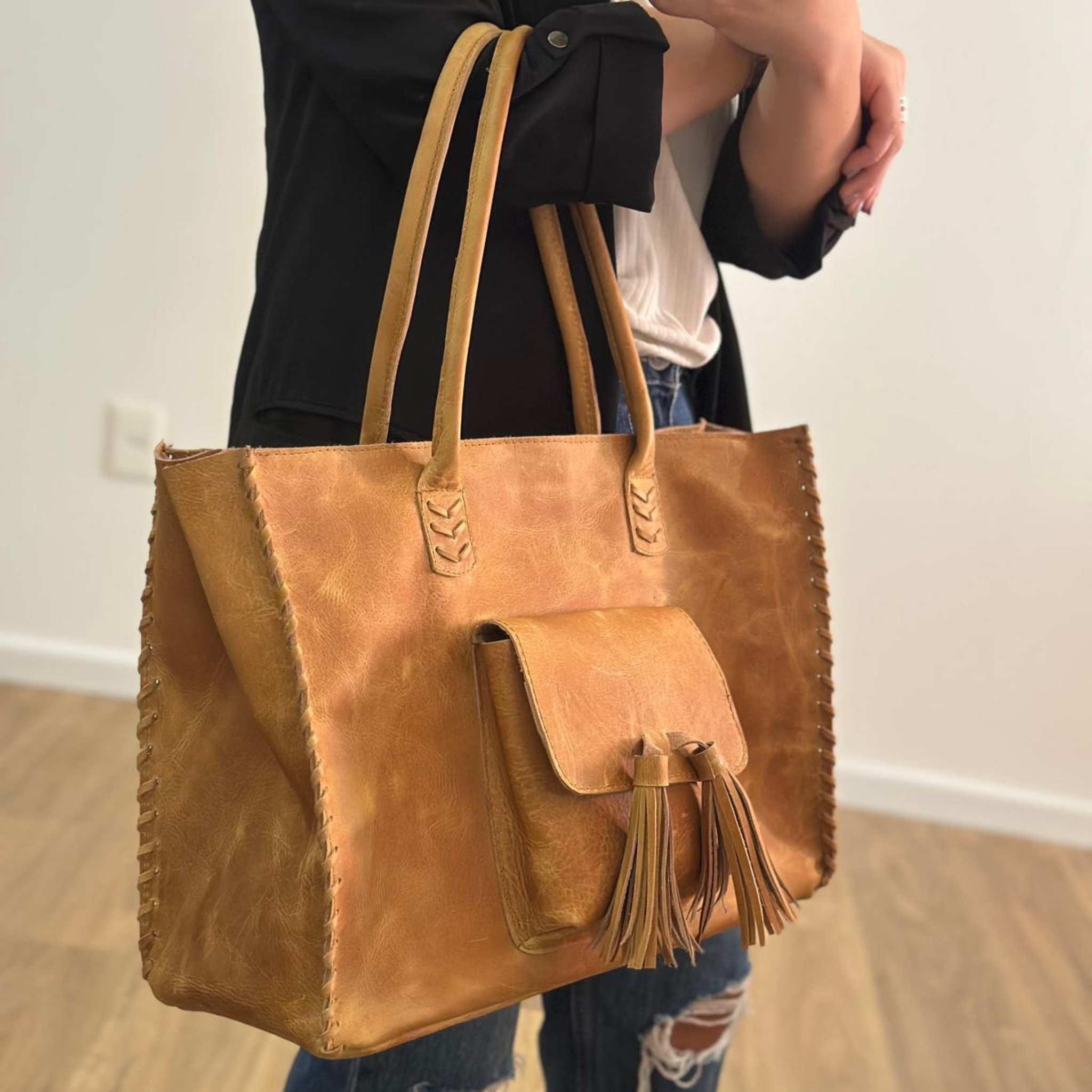 Cartera Allegra camel