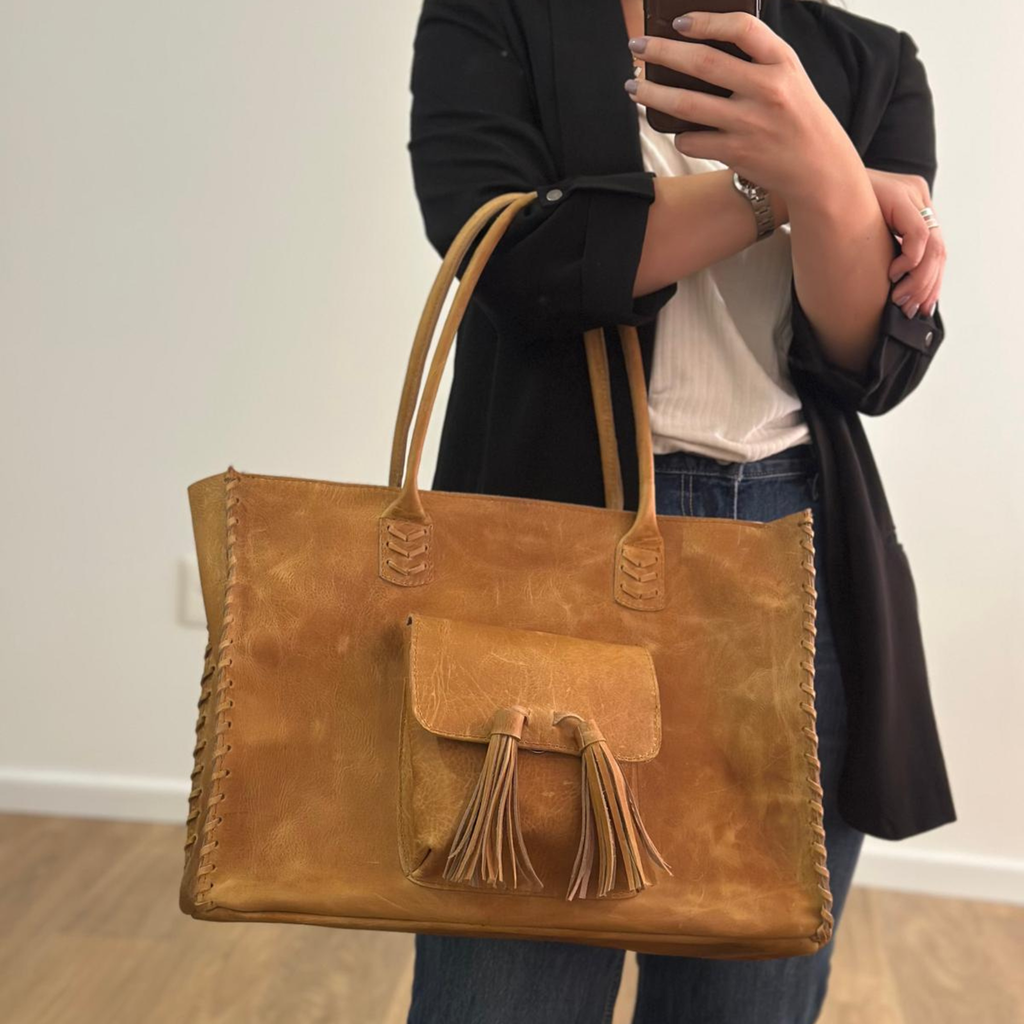 Cartera Allegra camel