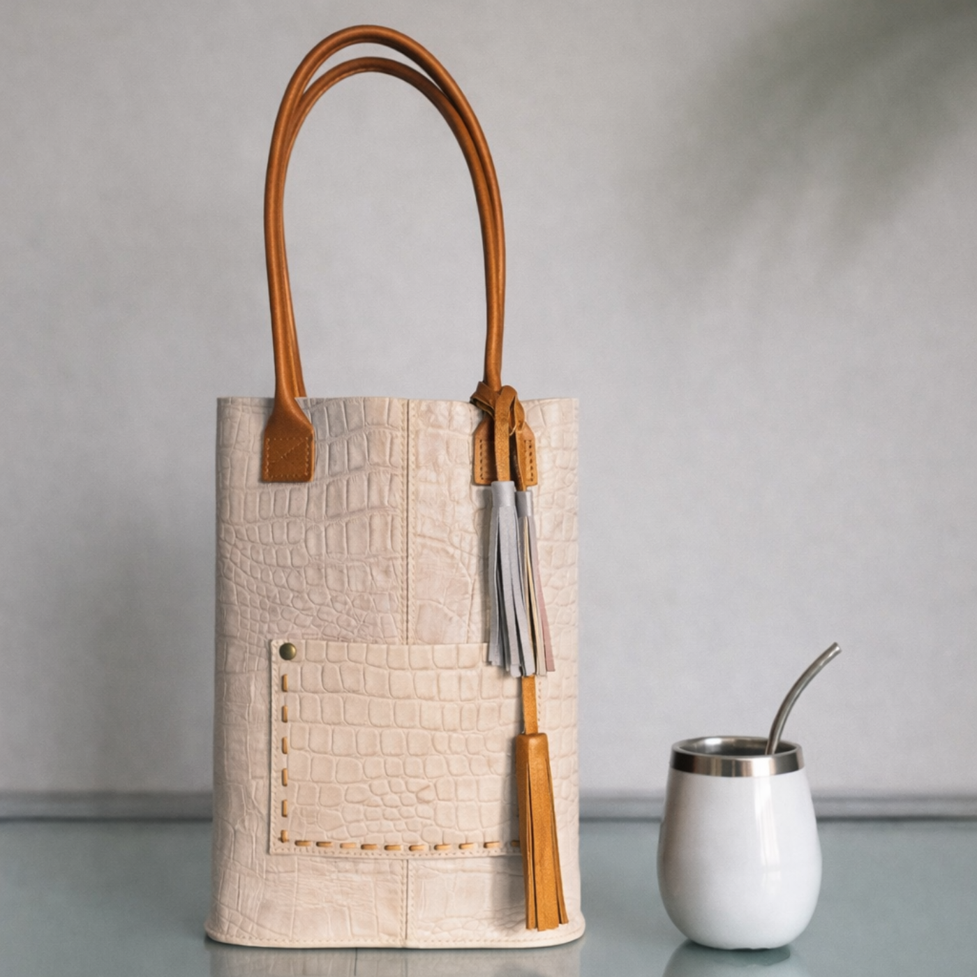 Matera Raíz croco Beige