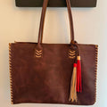 Cartera alma en chocolate gastado