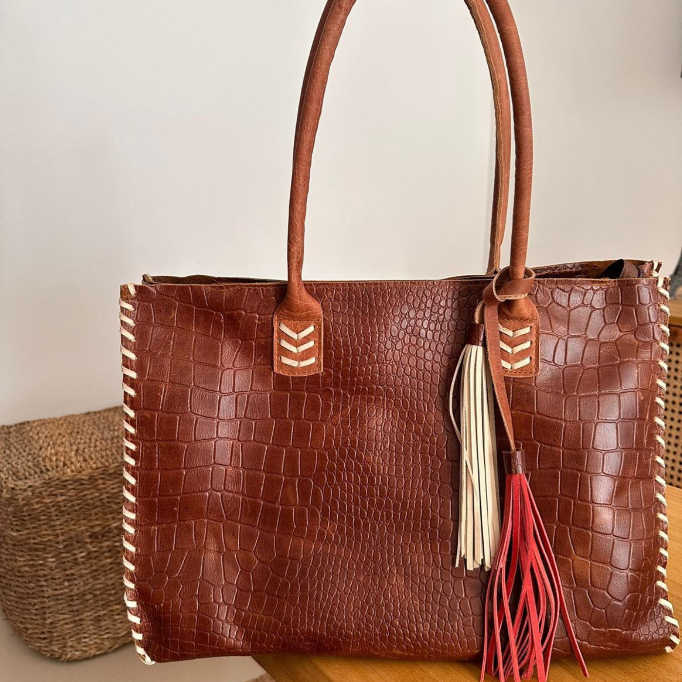 Cartera Croco Marrón