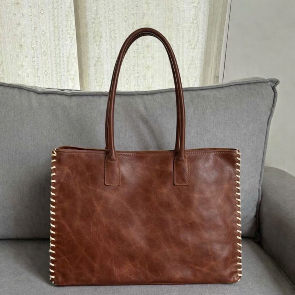 Cartera Alma marrón lustrado