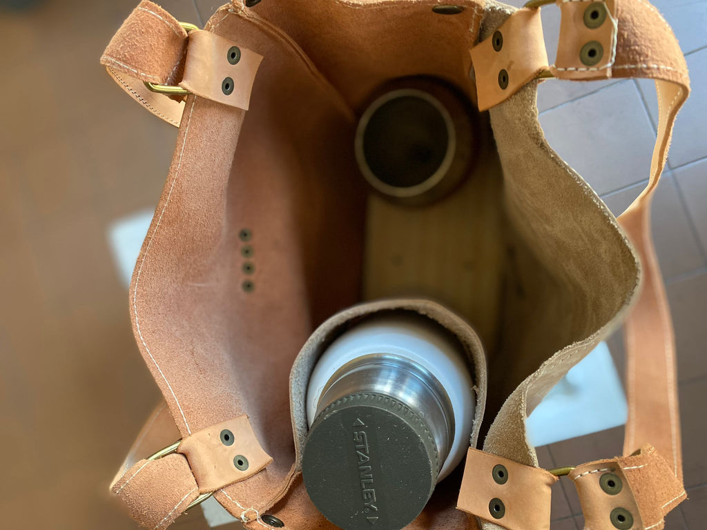 Bolso Matera Mochila combinada Beige y Camel