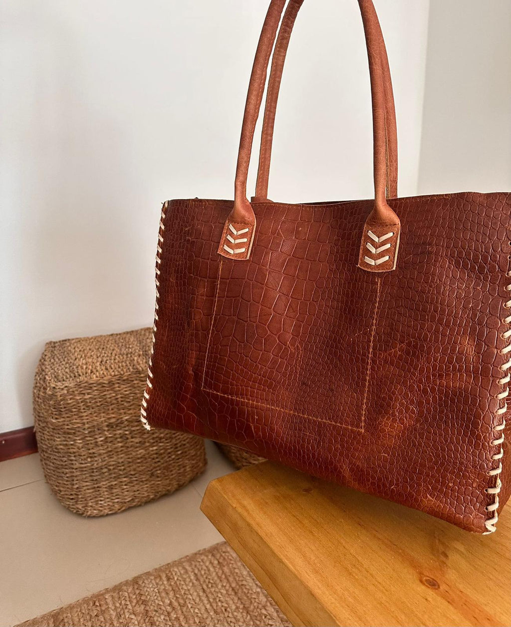 Cartera Croco Marrón