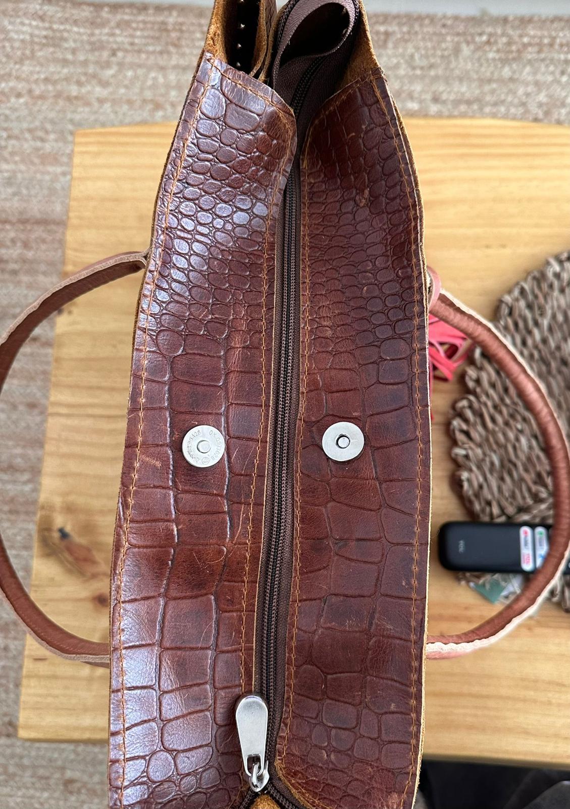 Cartera Croco Marrón