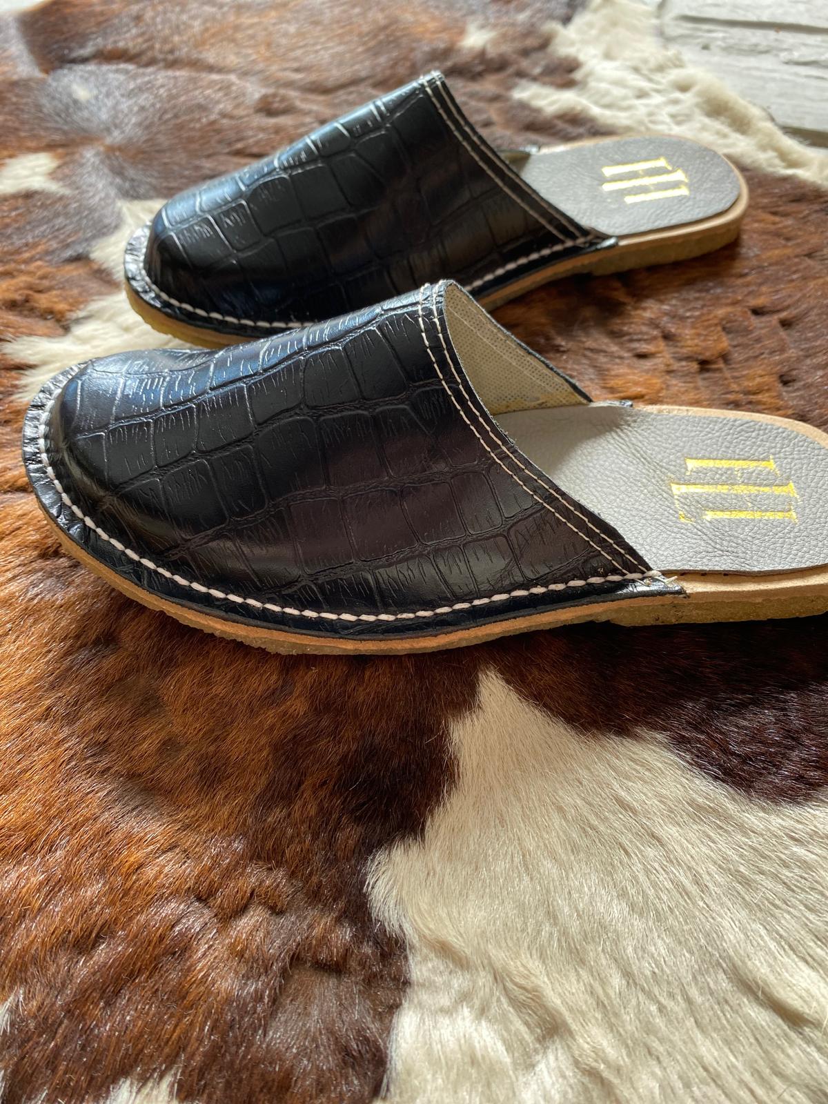 Zapas clásicas Croco Negro