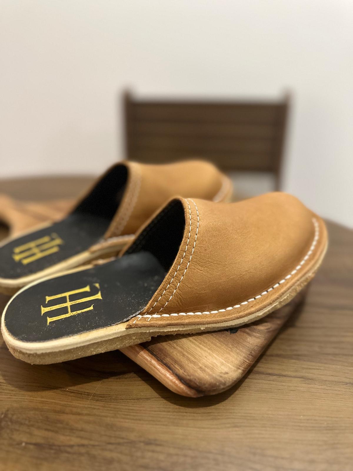 Zapas cuero liso Camel
