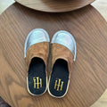 Zapas Clásicas combinadas Plateado con Gamuza Marrón