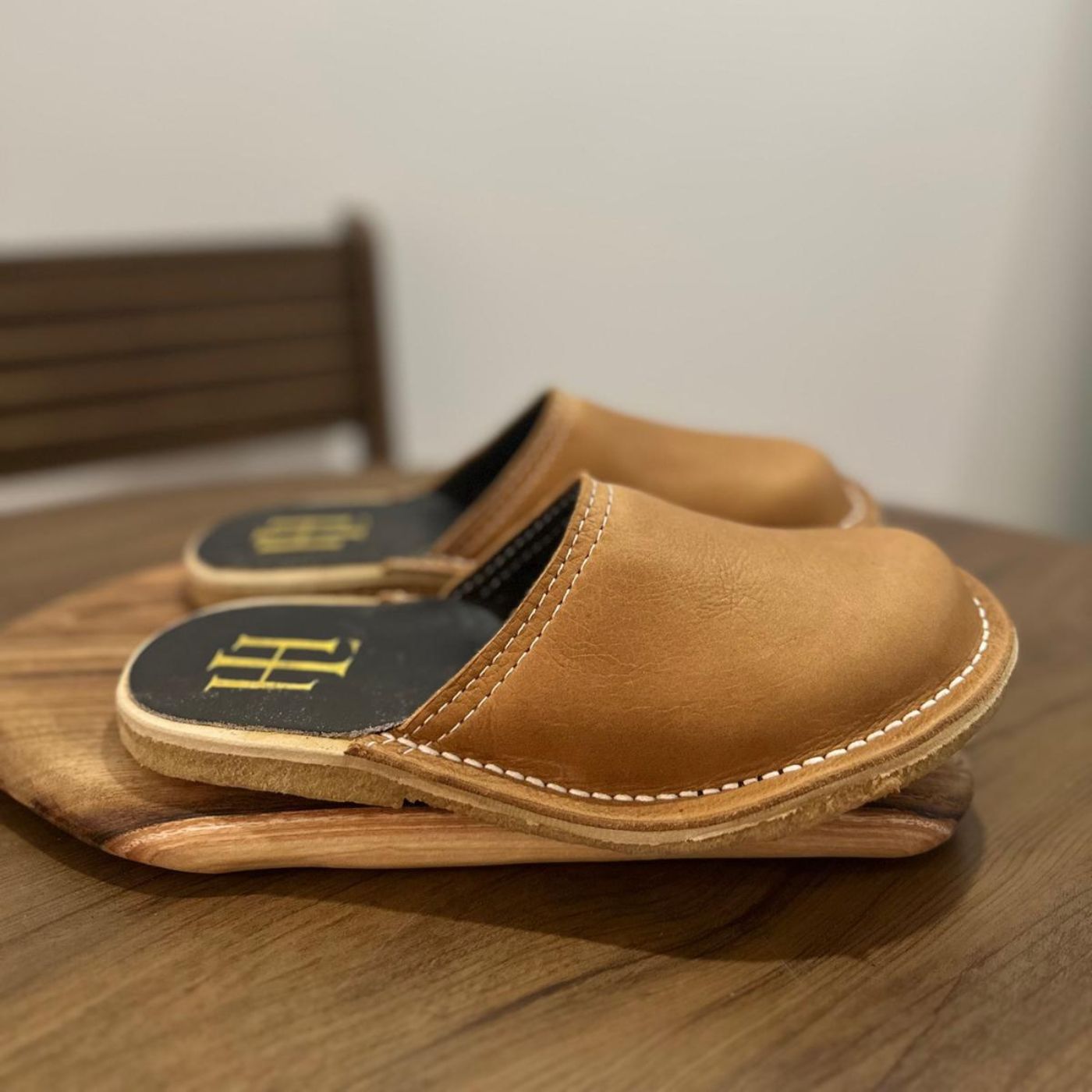 Zapas cuero liso Camel